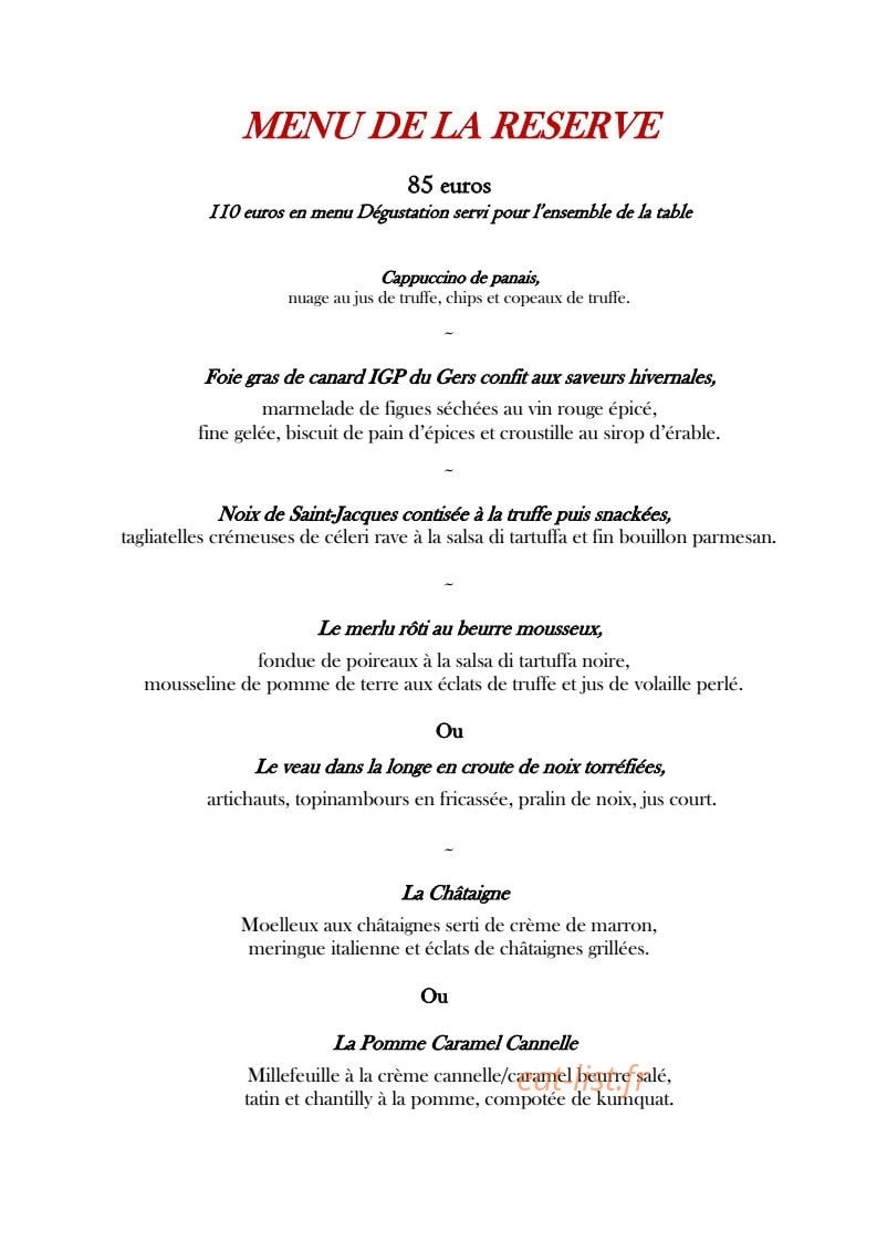 La Réserve — carte page 5