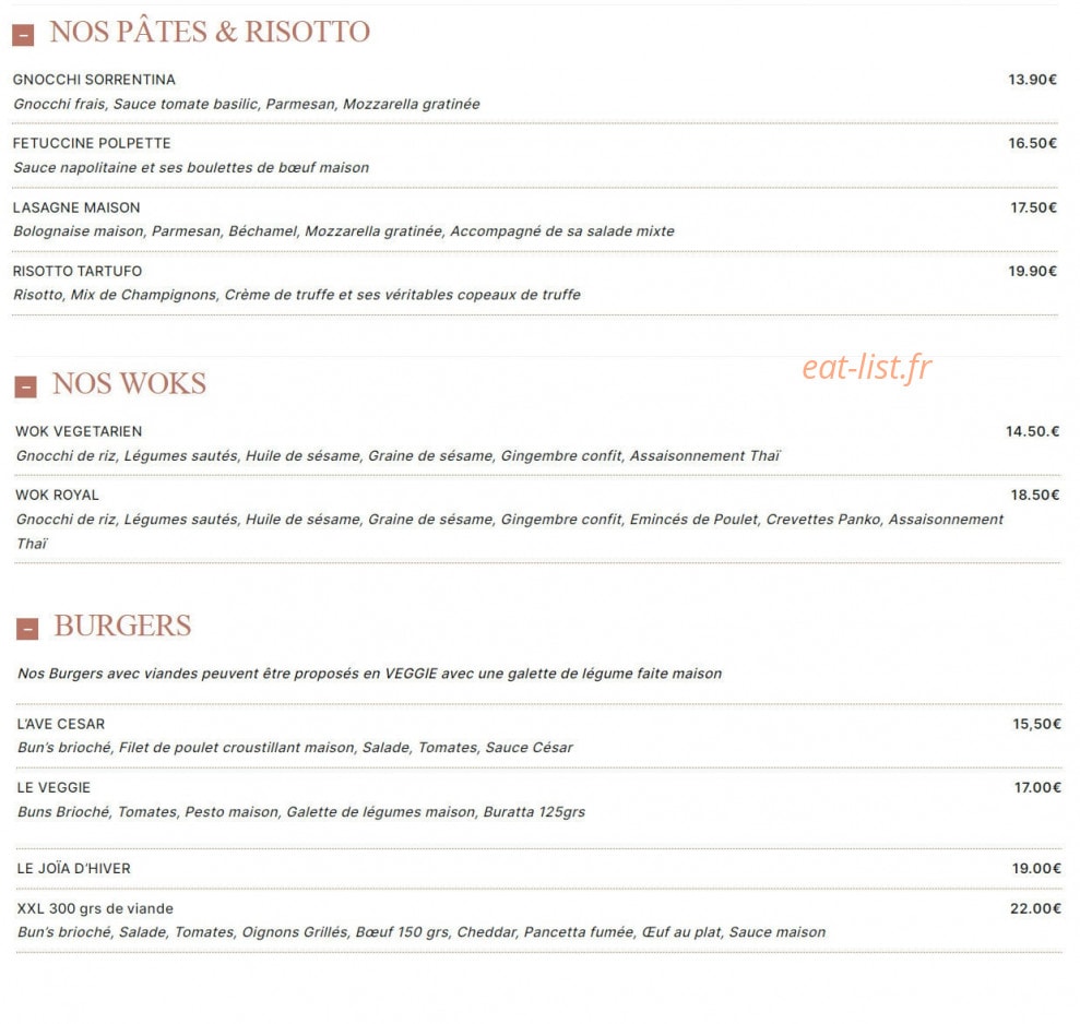 La table de joïa — carte page 2