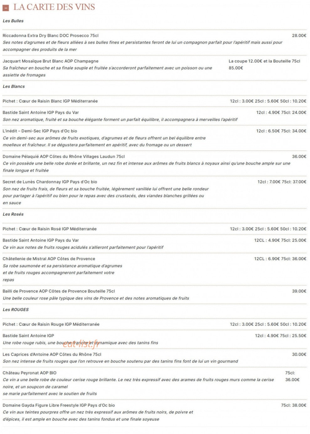La table de joïa — carte page 9