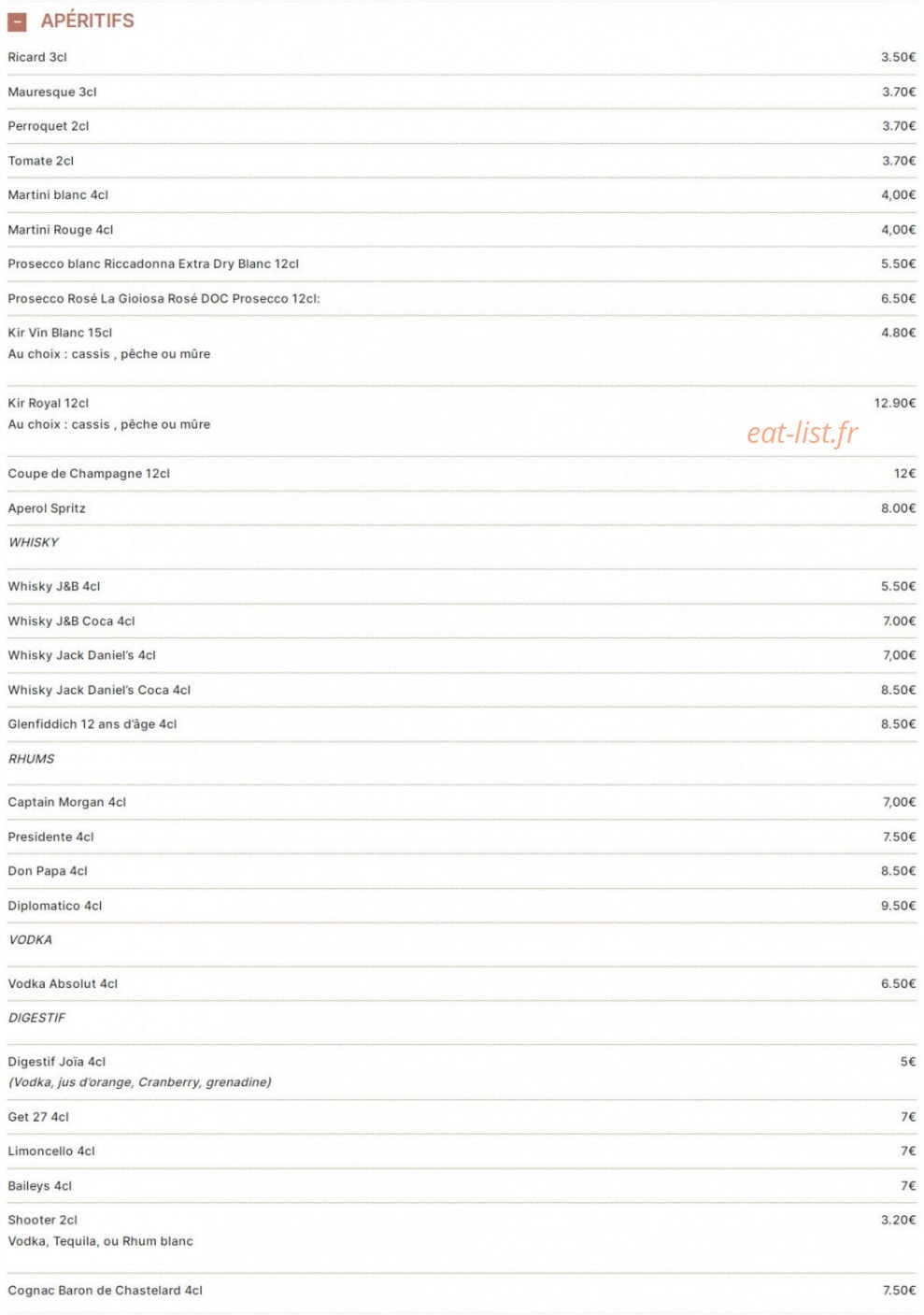 La table de joïa — carte page 14