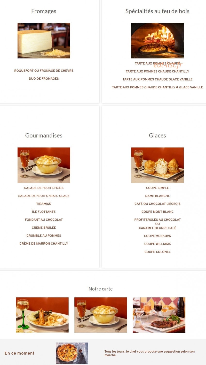 La Taverne Massena — carte page 3