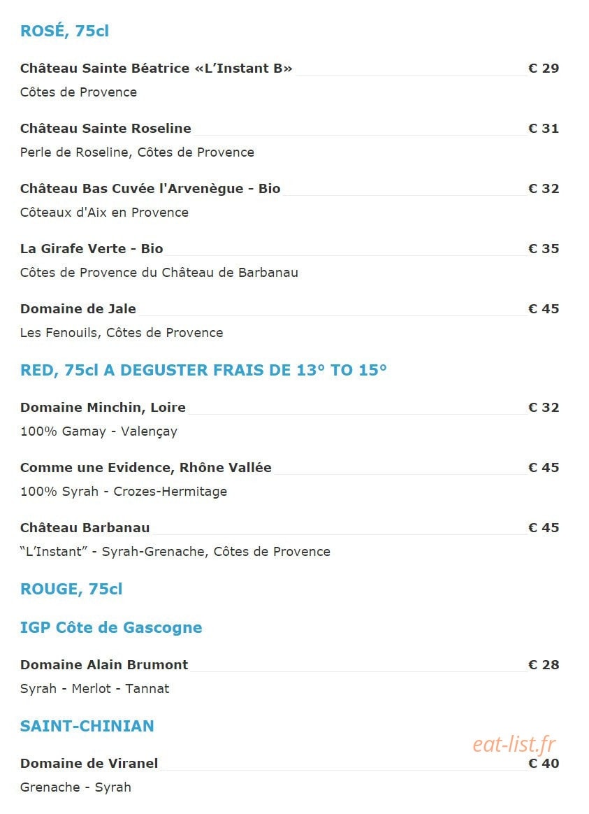 La Terrasse — carte page 11