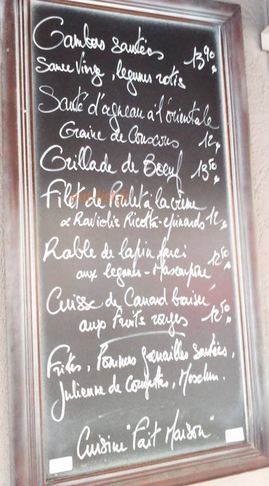 La Tonnelle de Gambetta — carte page 1