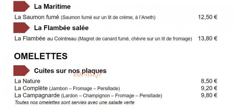 La Vieille Crepe — carte page 4