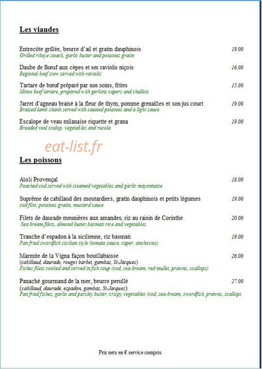 La Vigna — carte page 3