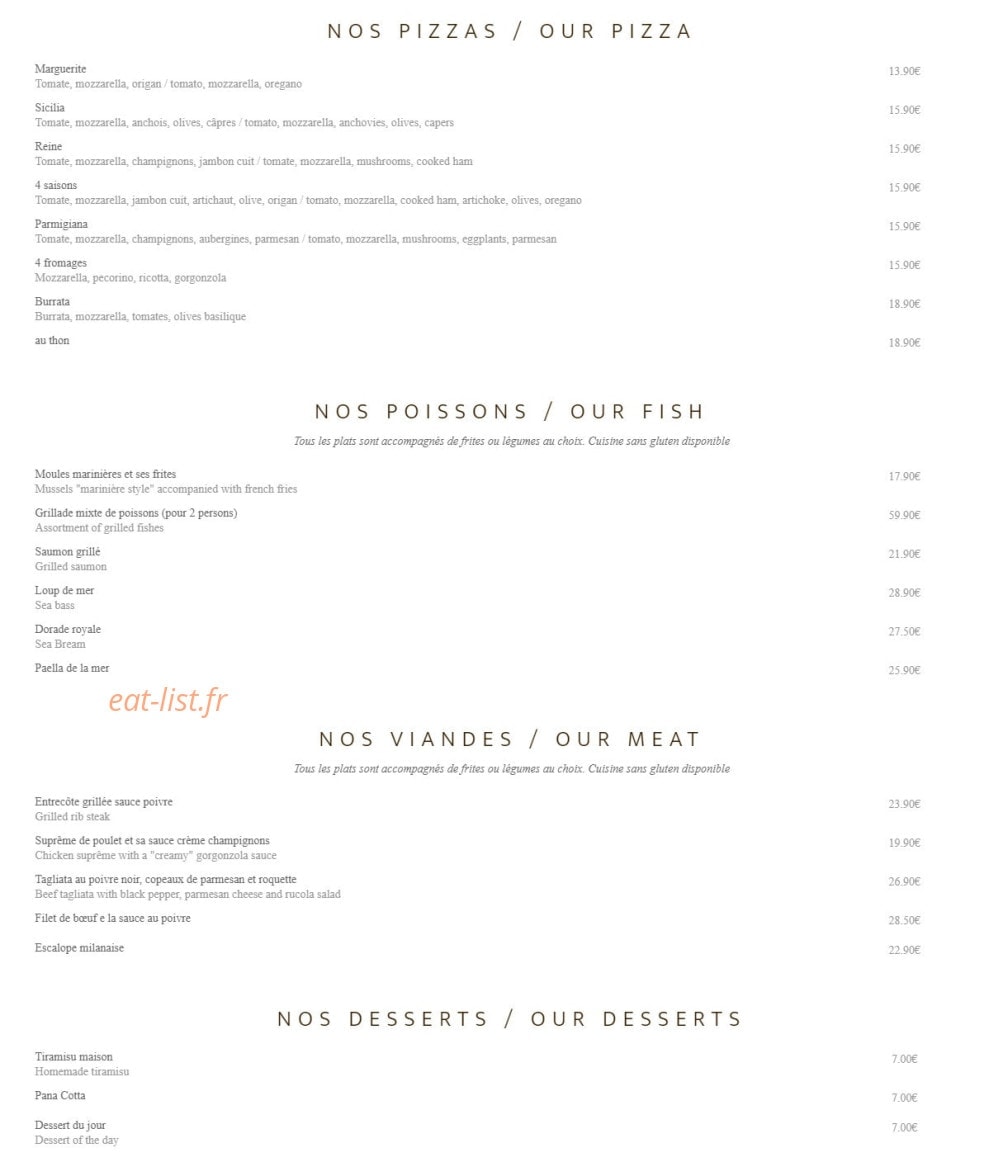 Le Bistro d'Aqui — carte page 2