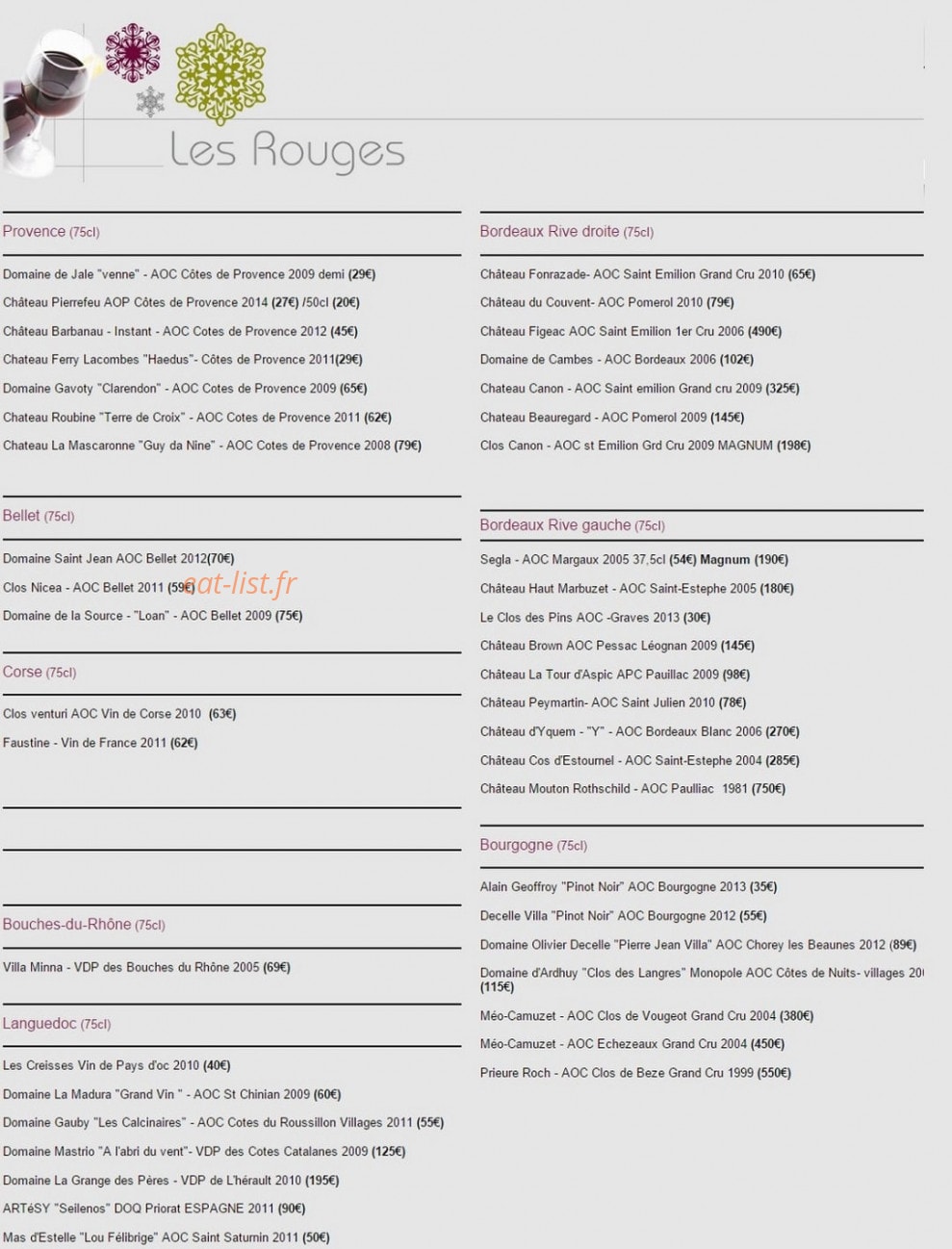 Le Bistro gourmand — carte page 6