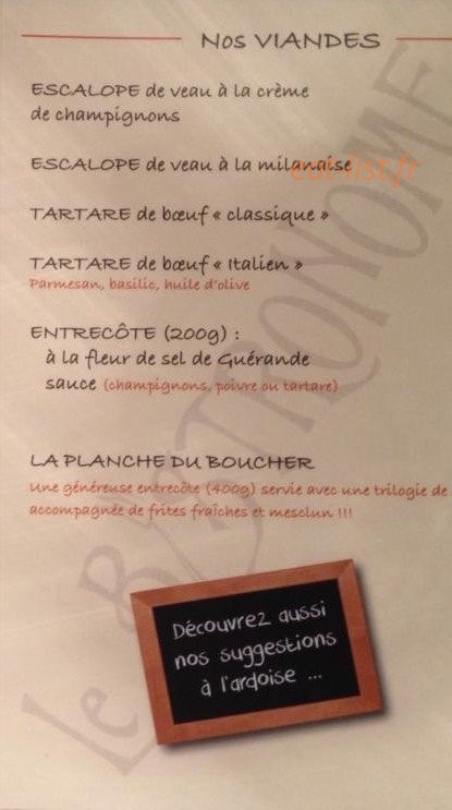 Le Bistronome — carte page 3