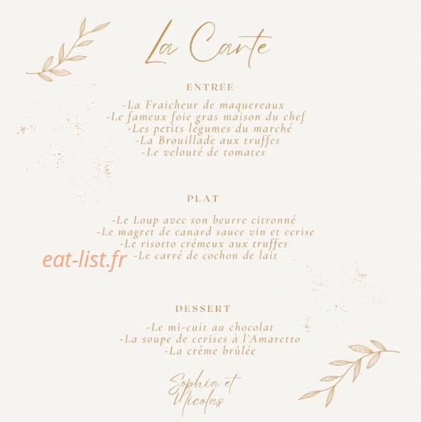 Le bistrot des docks — carte page 1