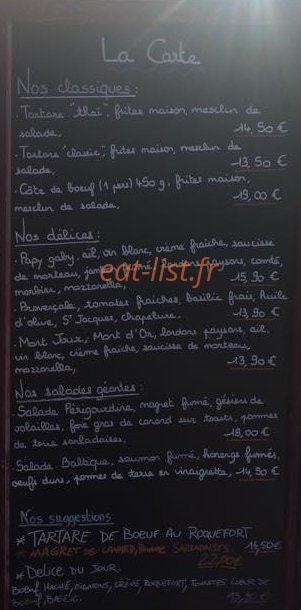 Le Bouchon — carte page 1