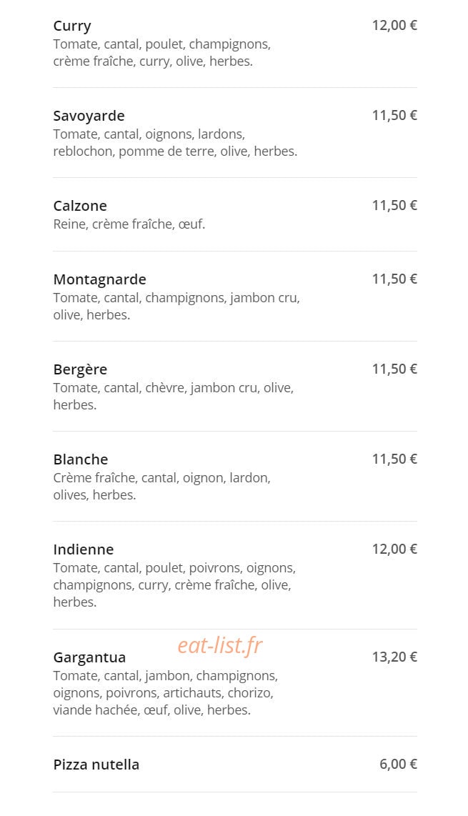 Le Burger du Traiteur — carte page 5