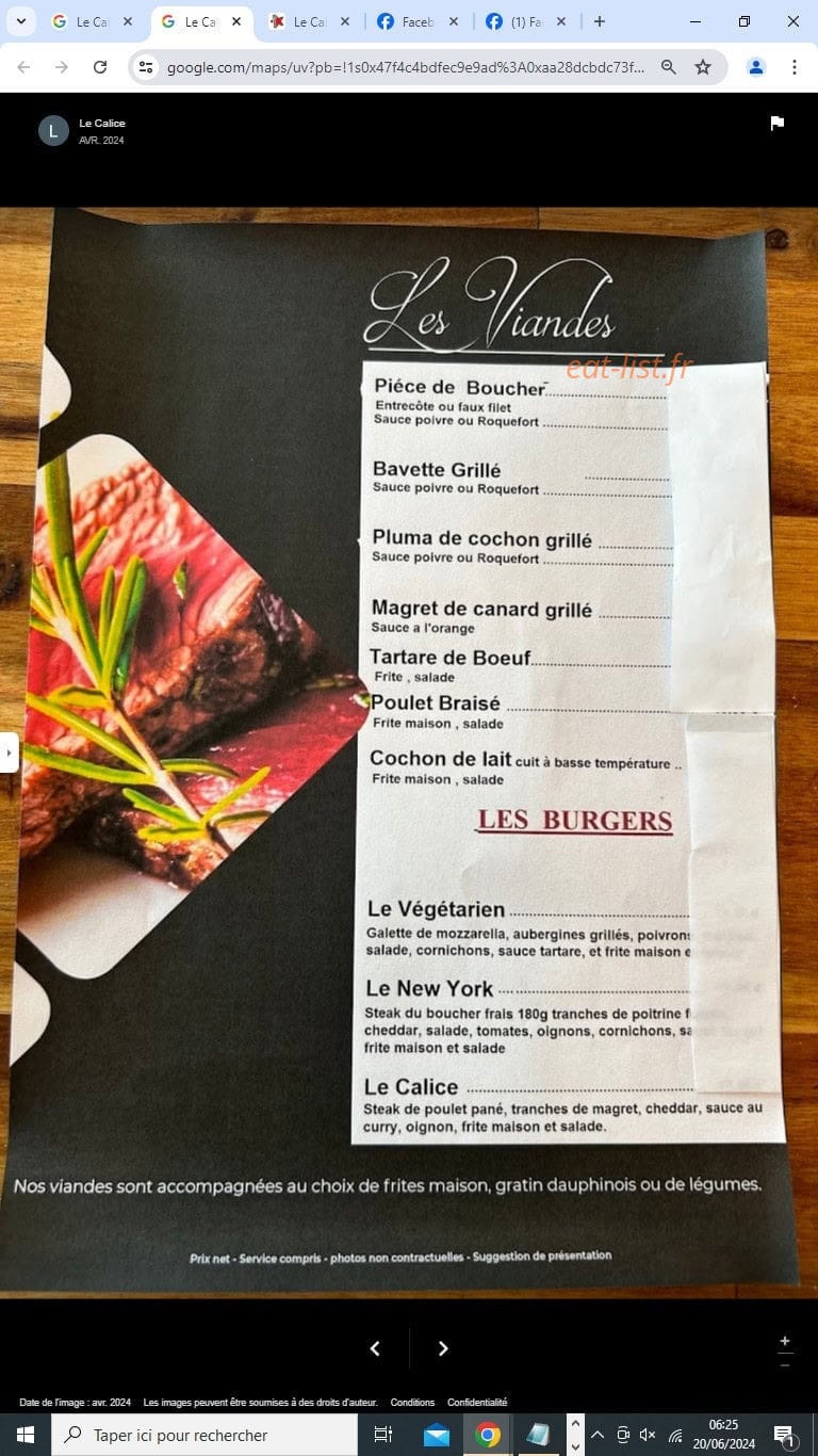Le Calice — carte page 3