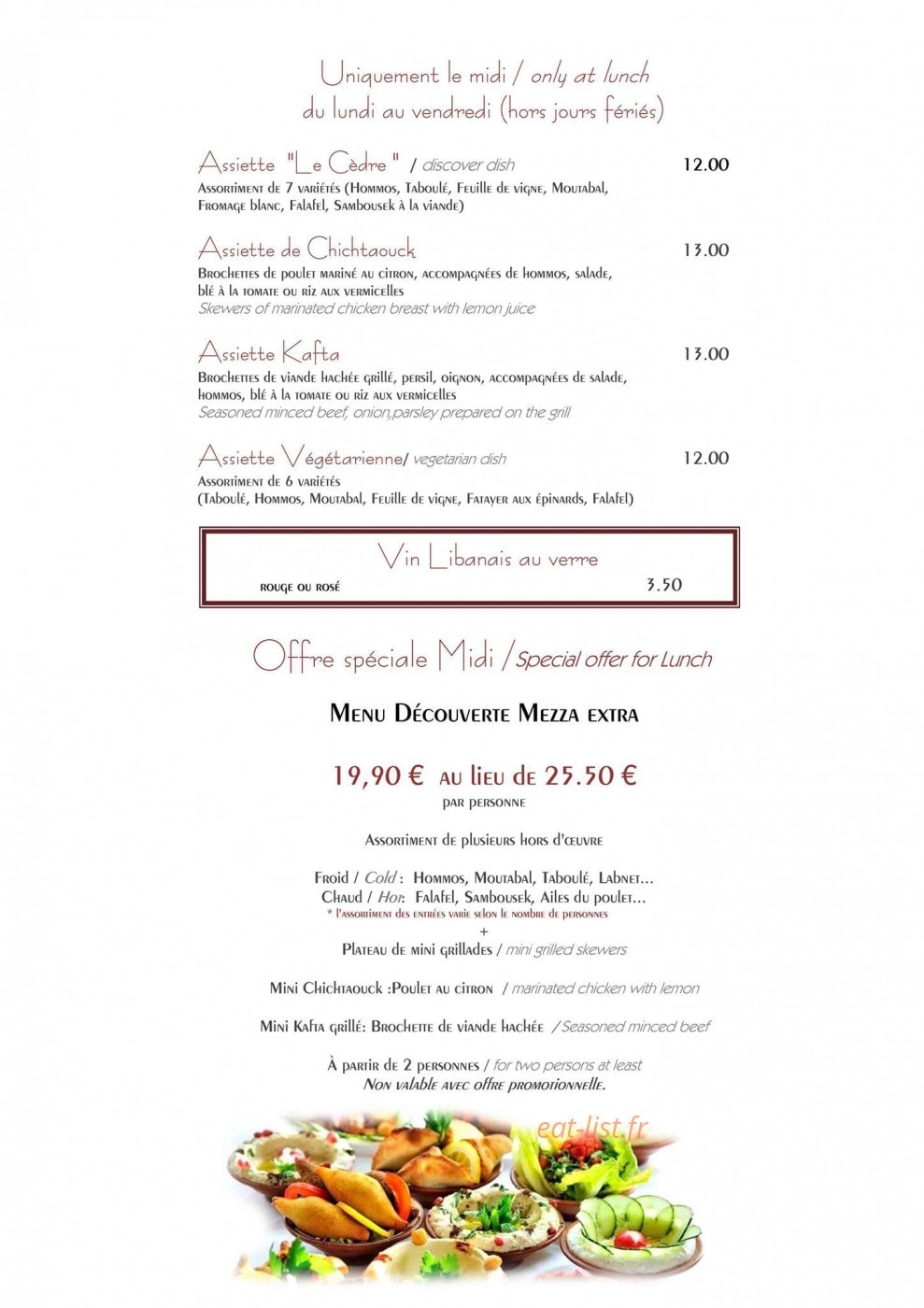 Le Cèdre — carte page 3