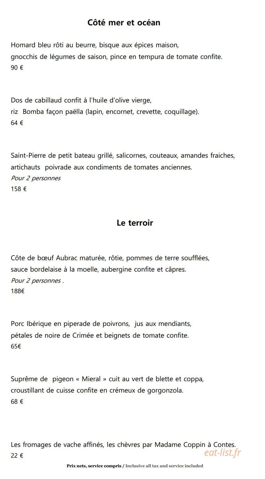 Le Chantecler — carte page 2
