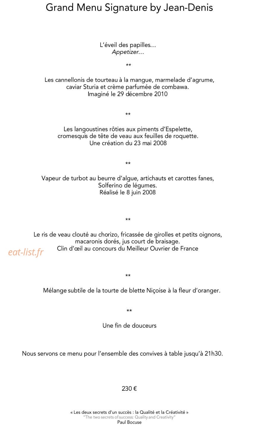 Le Chantecler — carte page 6