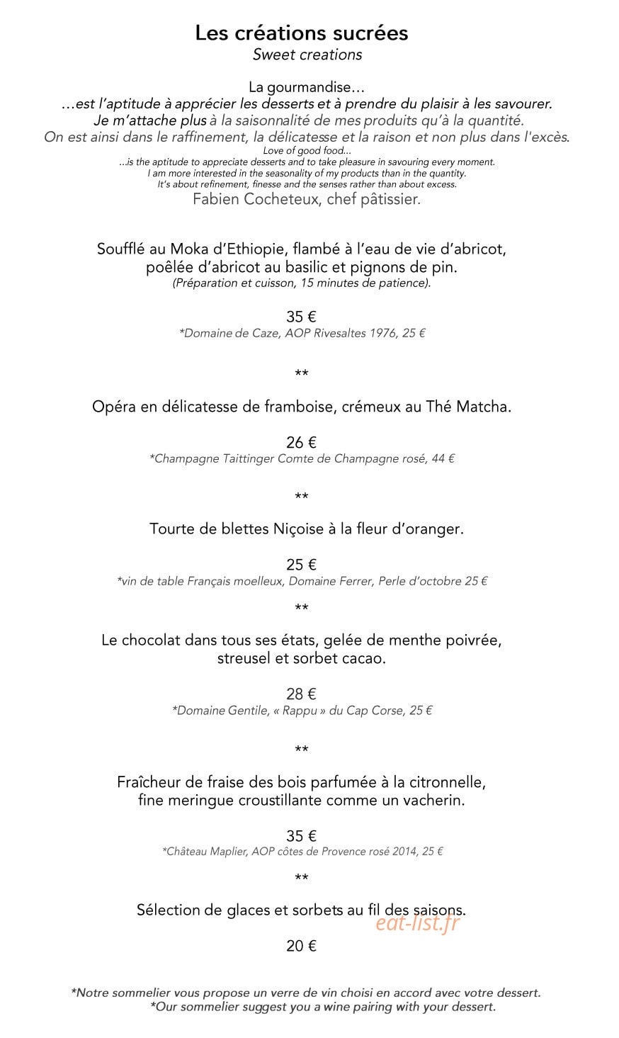Le Chantecler — carte page 4