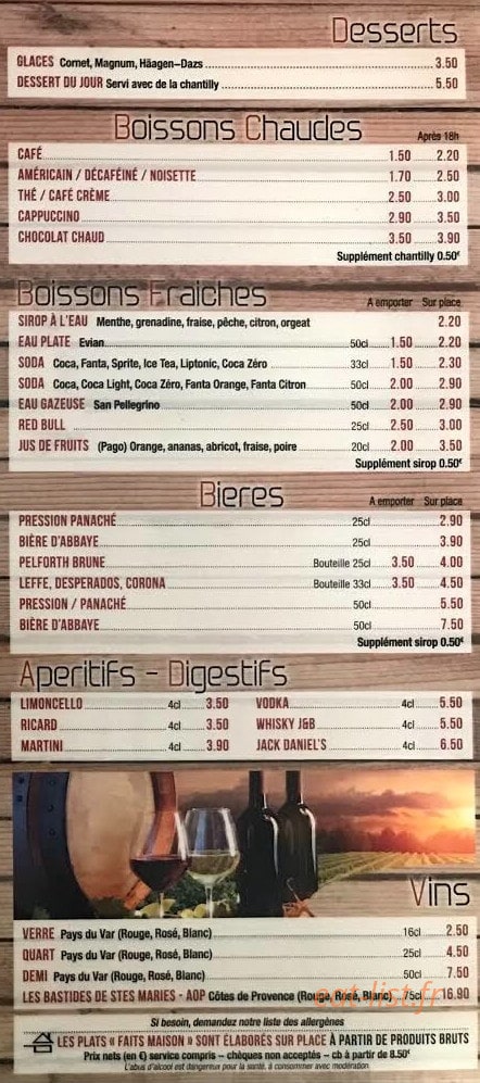 Le coffee — carte page 3