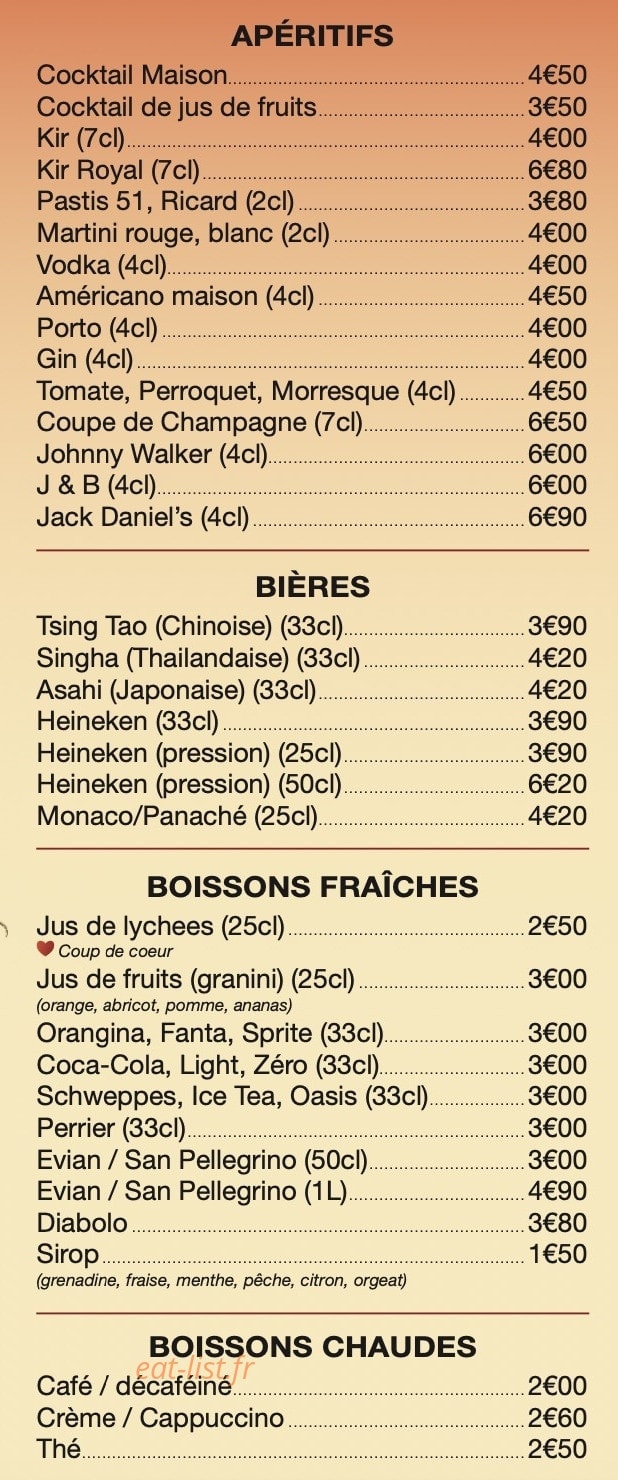 Le Dragon d'or — carte page 2