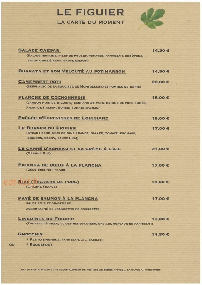 Le Figuier — carte page 1
