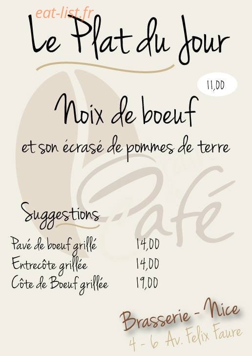 Le Grain de café — carte page 1