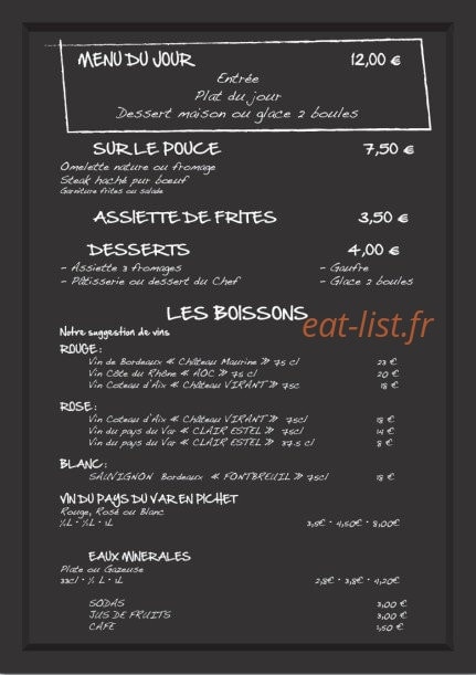 Le Grain de Sel — carte page 3