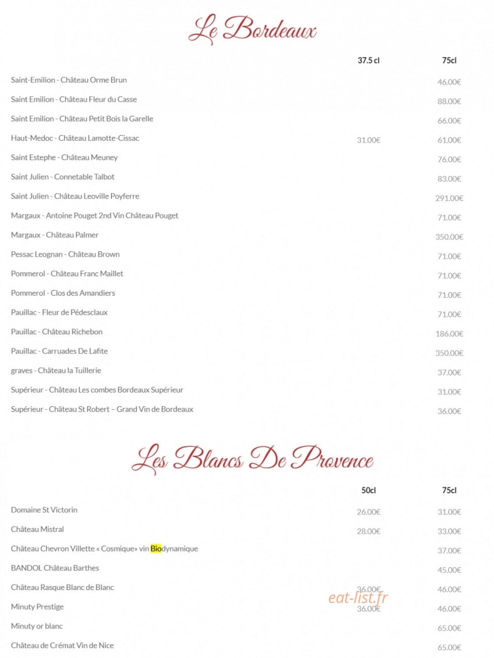 Le Grand Balcon — carte page 8