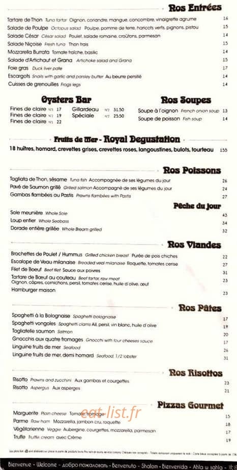 Le Grand Café de France — carte page 2