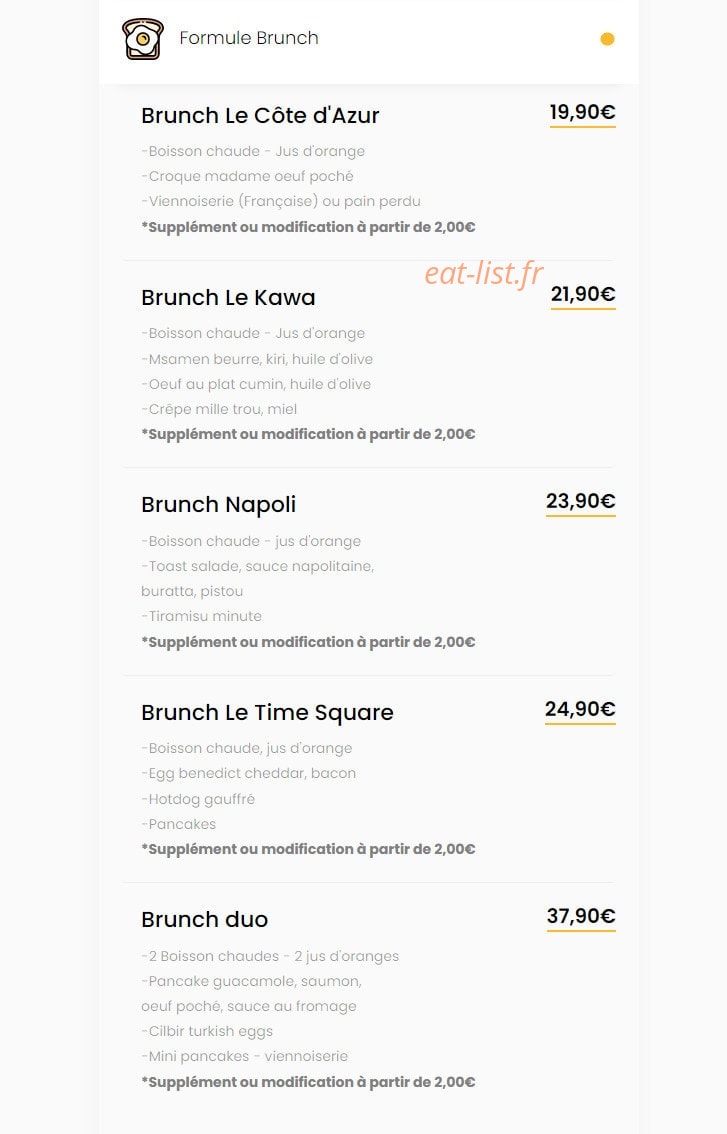Le Kawa — carte page 1