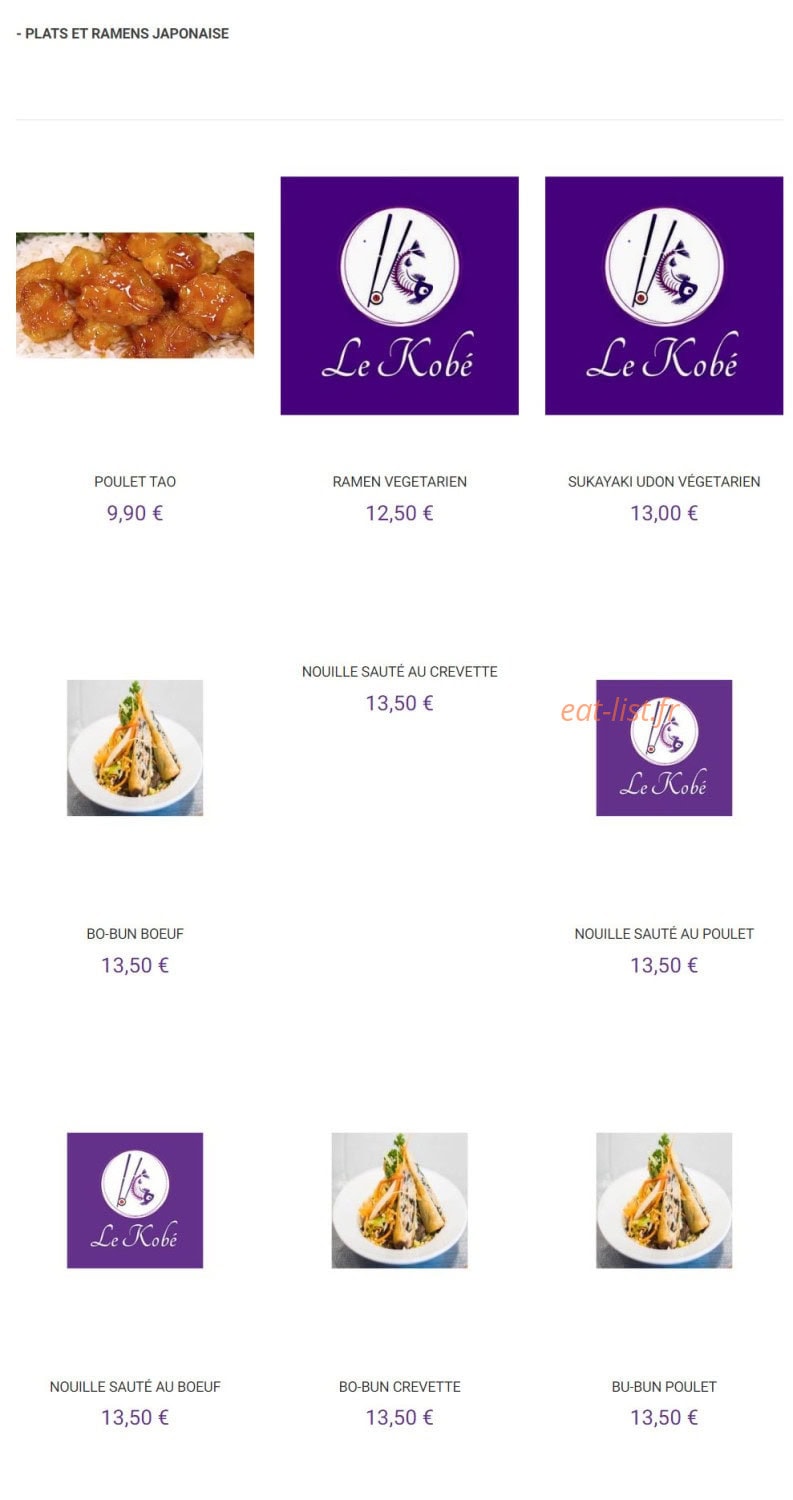 Le Kobé — carte page 3