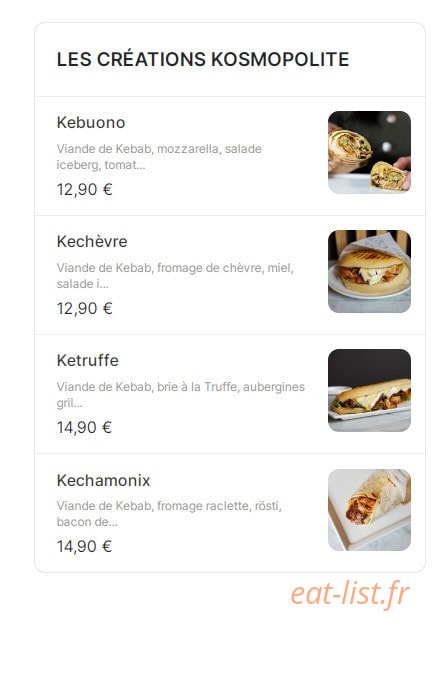 Le Kosmopolite — carte page 2