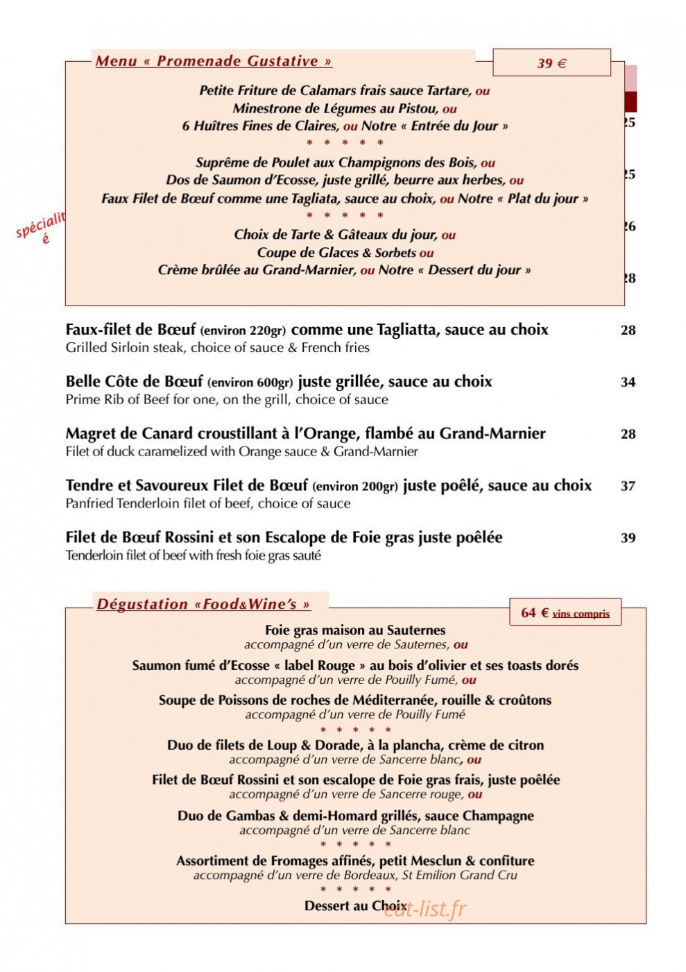 Le Koudou — carte page 4