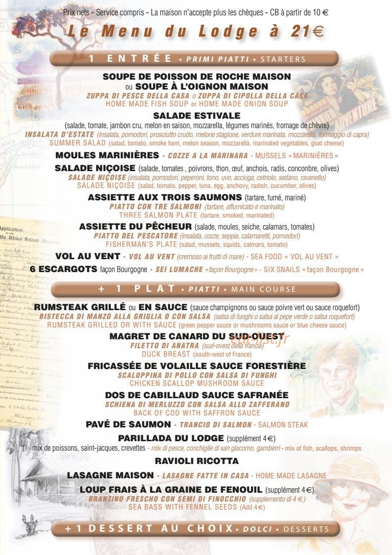 Le Lodge — carte page 1