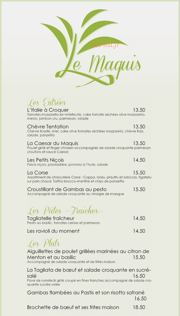 Le Maquis — carte page 1