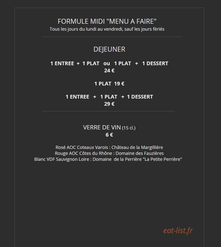 Le Mesclun — carte page 3