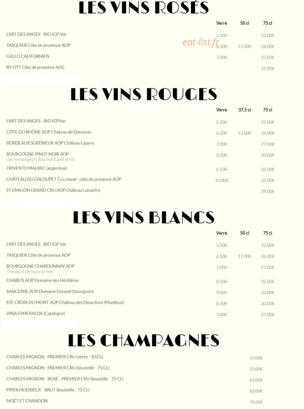 Le Metropolitan — carte page 3