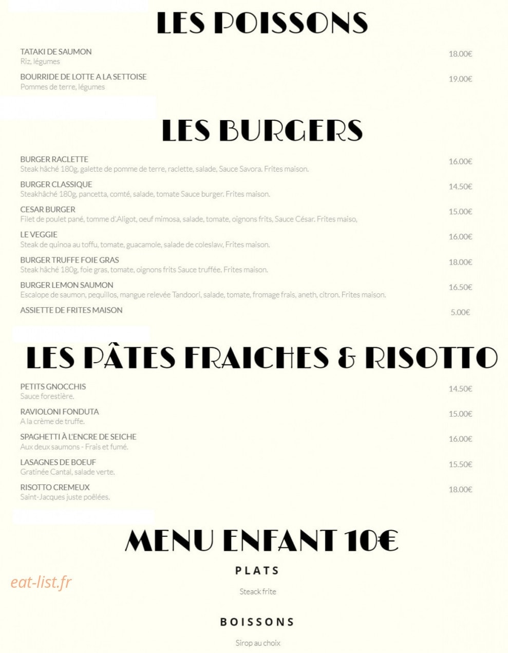 Le Metropolitan — carte page 2