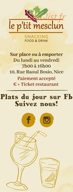 Le P'tit Mesclun — carte page 1