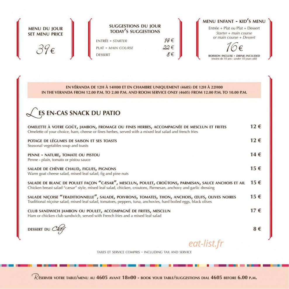 Le Patio — carte page 3