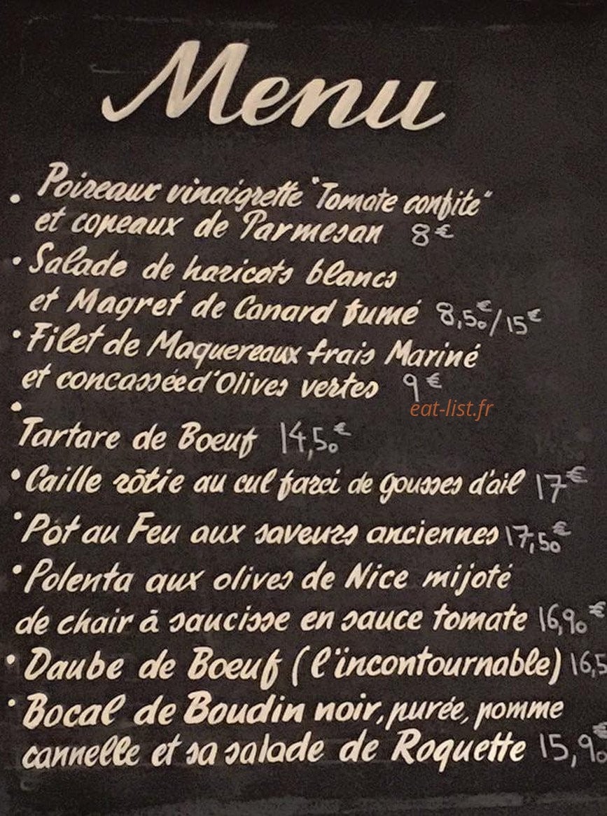 Le Petit Lascaris — carte page 1