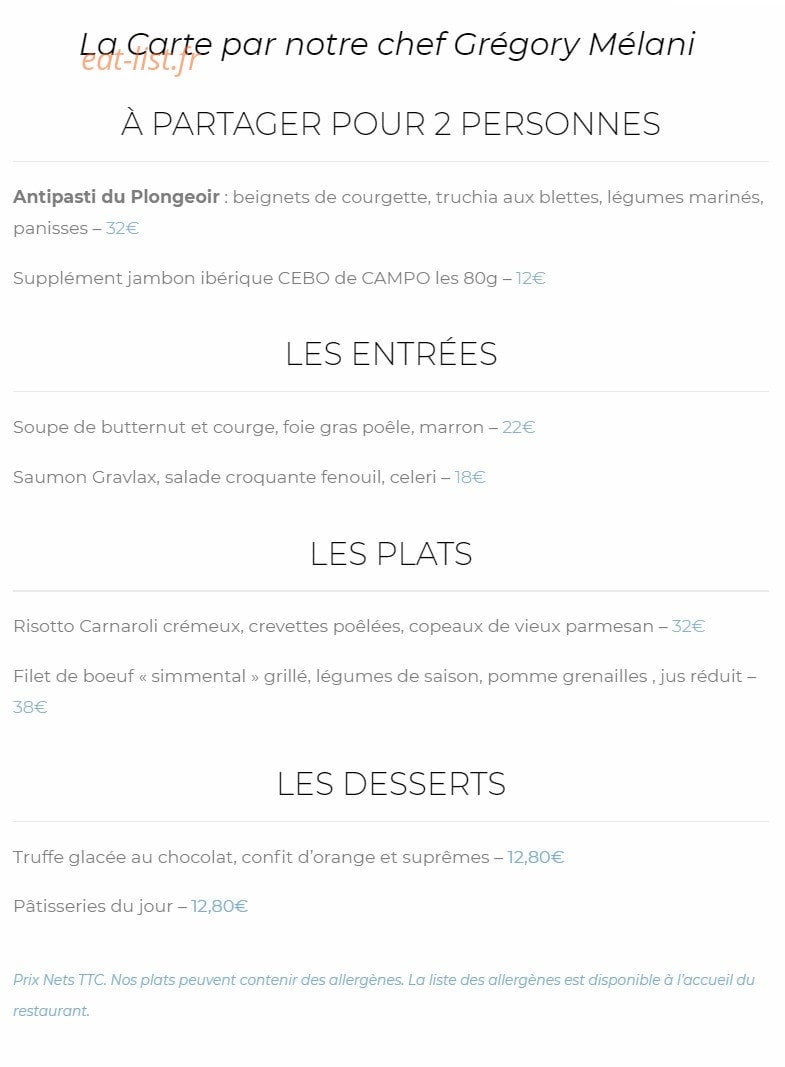 Le plongeoir — carte page 1
