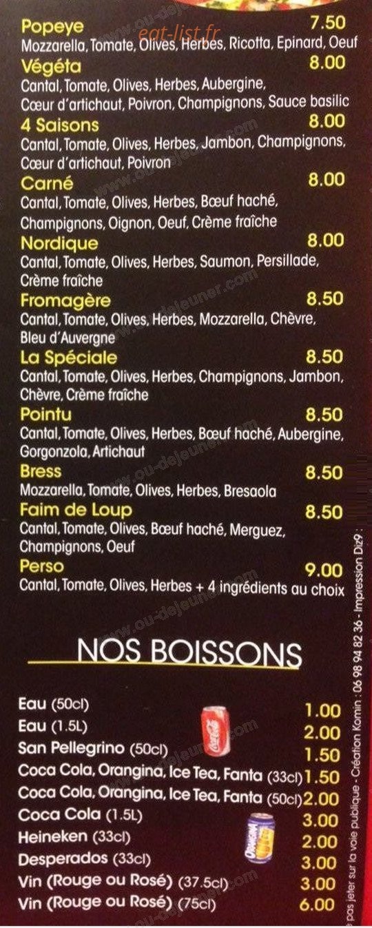 Le Pointu — carte page 2
