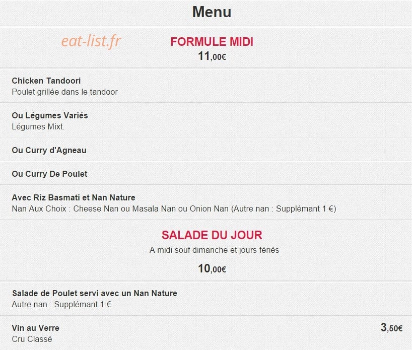 Le Raja — carte page 6