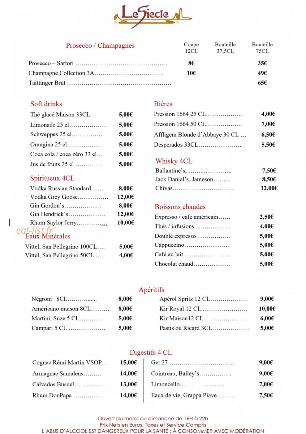 Le Siècle — carte page 3