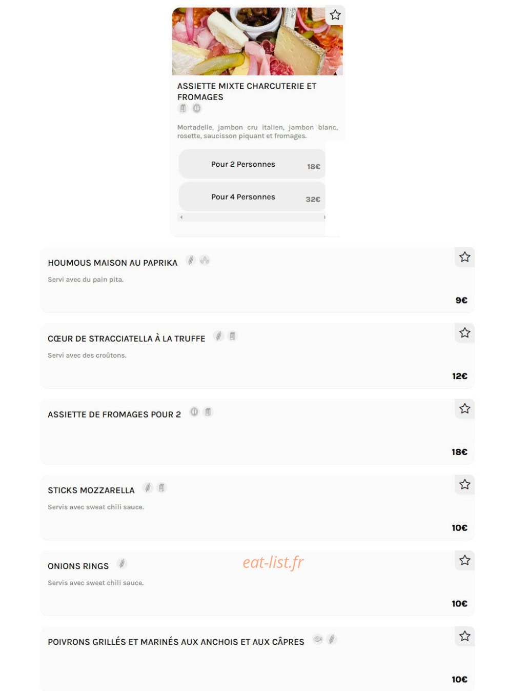 Le Sunset — carte page 3