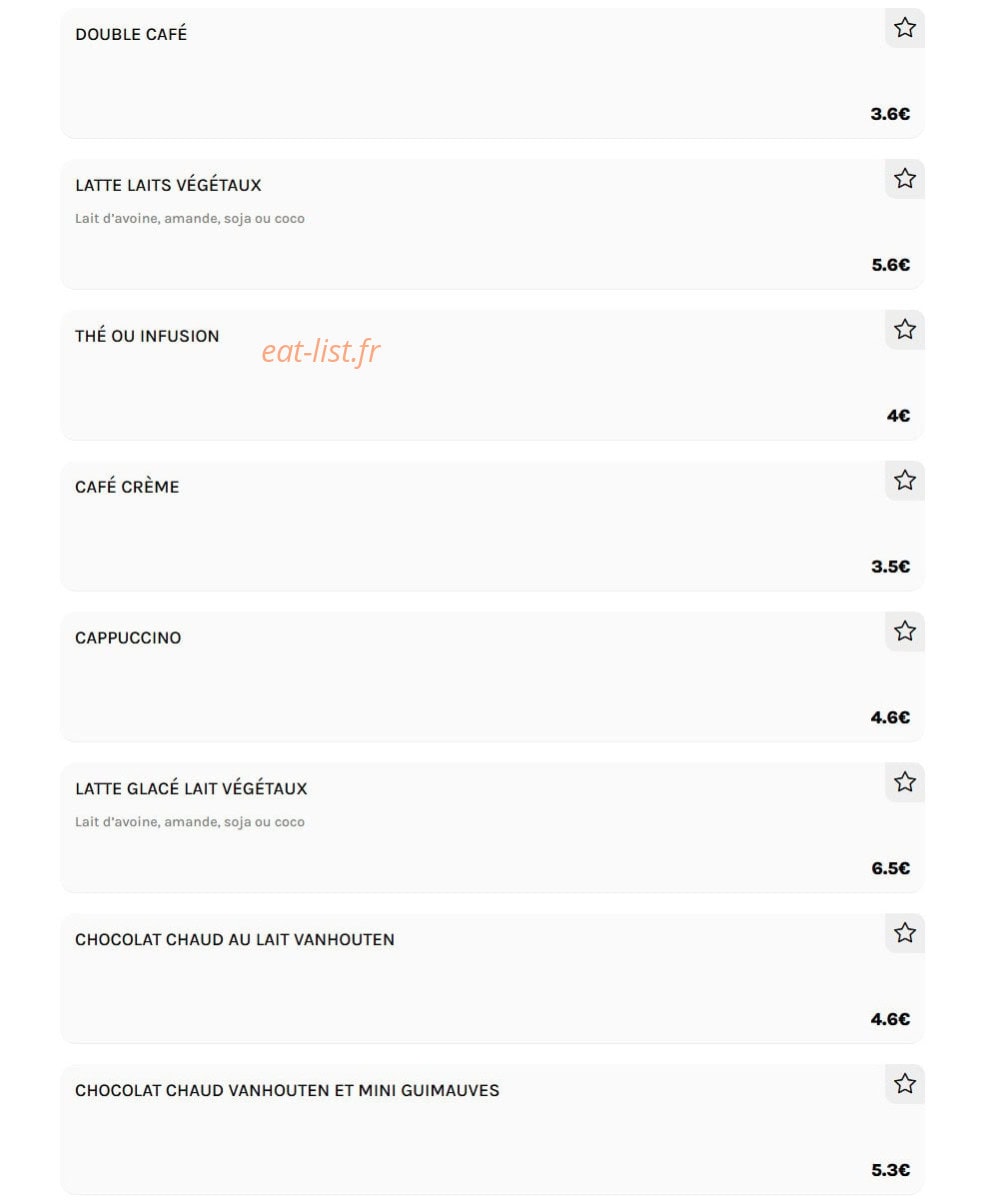 Le Sunset — carte page 26