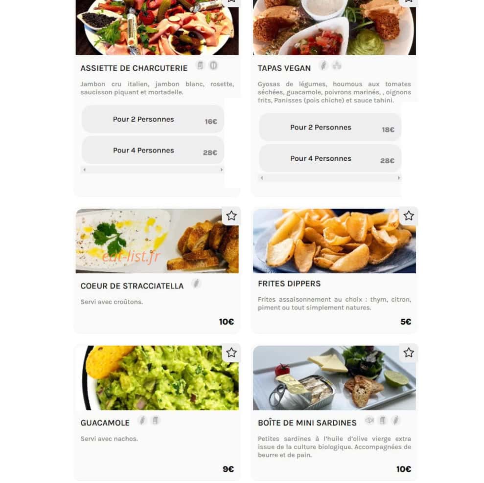 Le Sunset — carte page 2