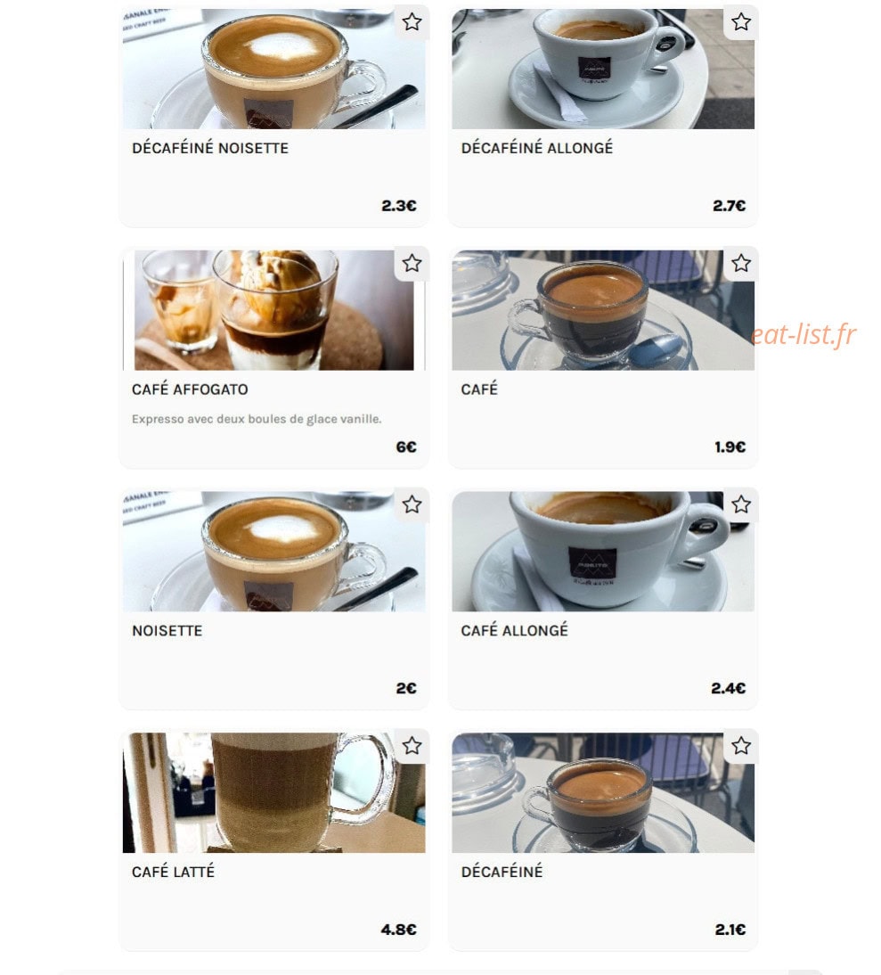 Le Sunset — carte page 25