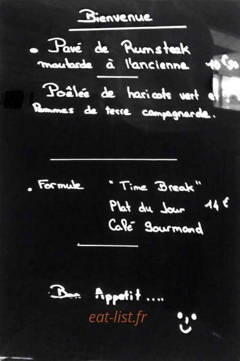 Le Time Break — carte page 2