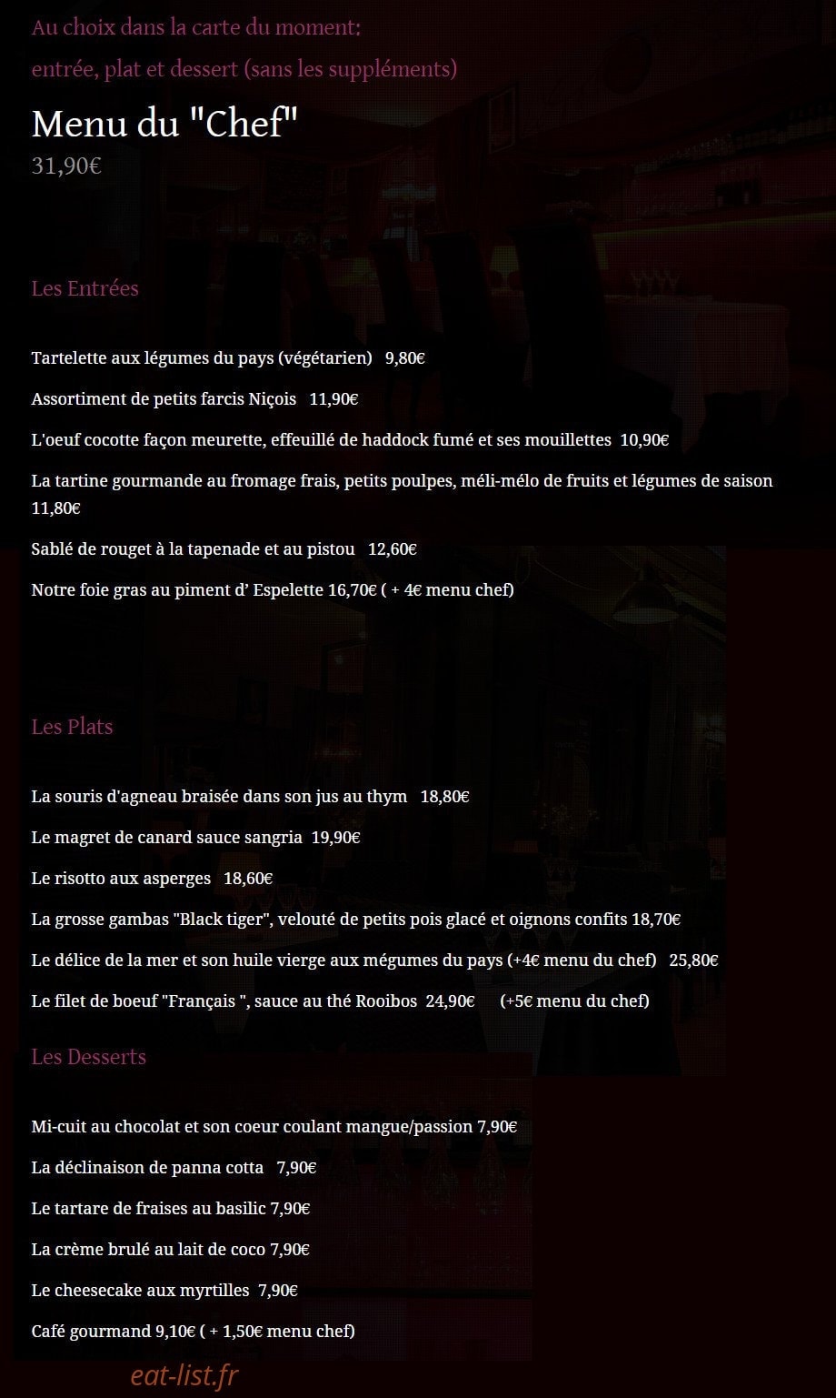 Le Tire Bouchon — carte page 1