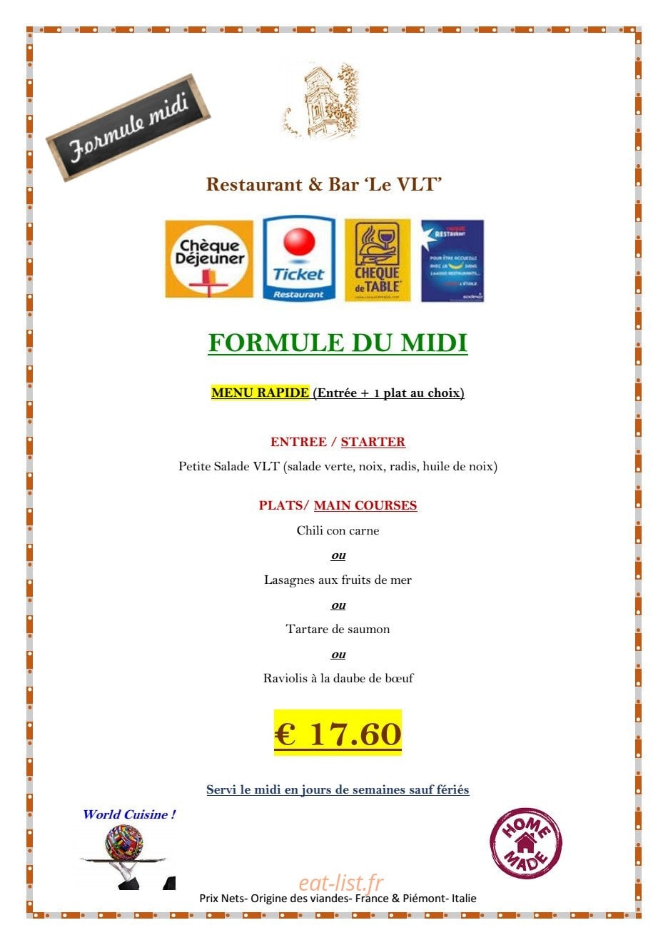 Le VLT — carte page 5